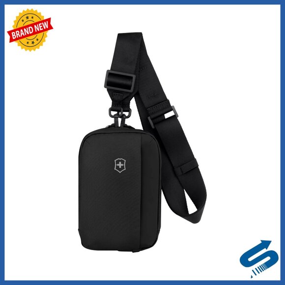 Compact RFID-Protected Crossbody Bag with Dual Straps for Travel